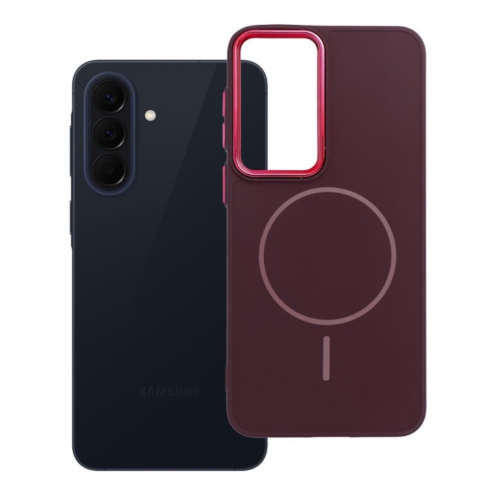 Case for Samsung A57 Frame Mag Cover compatible with MagSafe purple