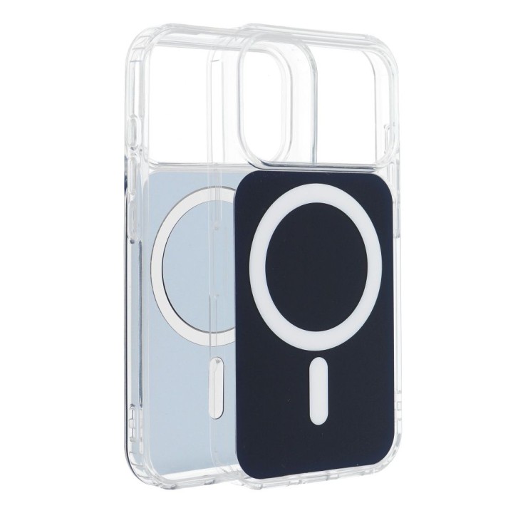 Etui na Samsung A57 Clear Fusion Mag Cover zgodne z MagSafe granatowe