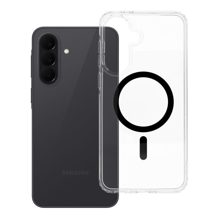 Чохол для Samsung A37 Drop Glue Colorful Ring Mag Cover сумісний із MagSafe чорний