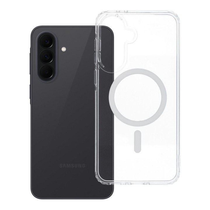 Case for Samsung A37 Drop Glue Colorful Ring Mag Cover compatible with MagSafe white