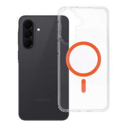 Case for Samsung A37 Drop Glue Colorful Ring Mag Cover compatible with MagSafe orange