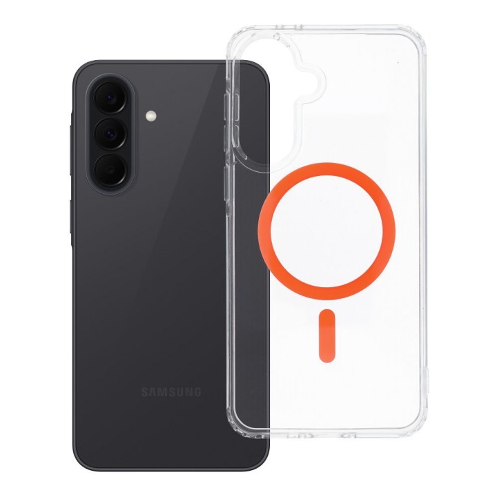 Case for Samsung A37 Drop Glue Colorful Ring Mag Cover compatible with MagSafe orange