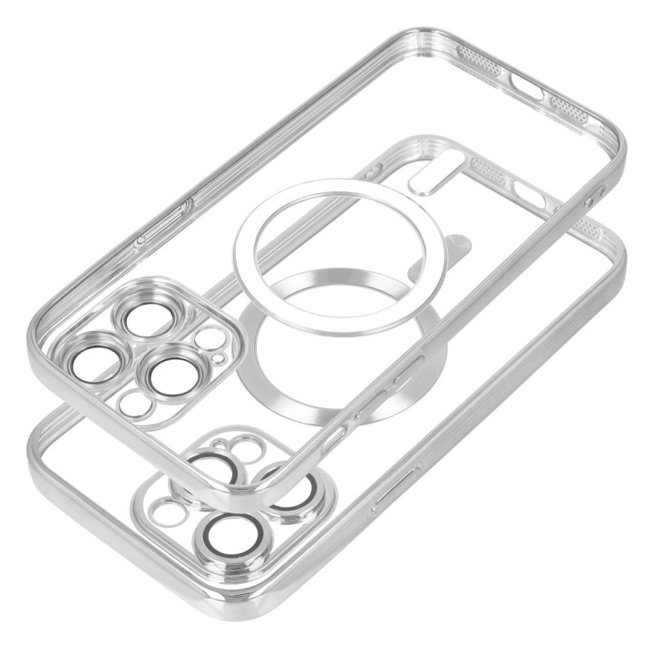 Чохол для Samsung A37 Electro Mag Cover сумісний із MagSafe сріблястий