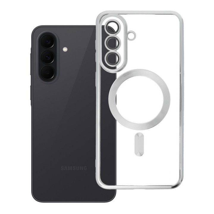Case for Samsung A37 Electro Mag Cover compatible with MagSafe silver