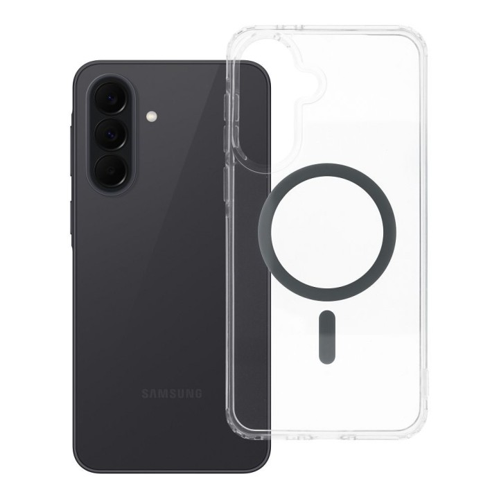 Case for Samsung A37 Drop Glue Colorful Ring Mag Cover compatible with MagSafe grey