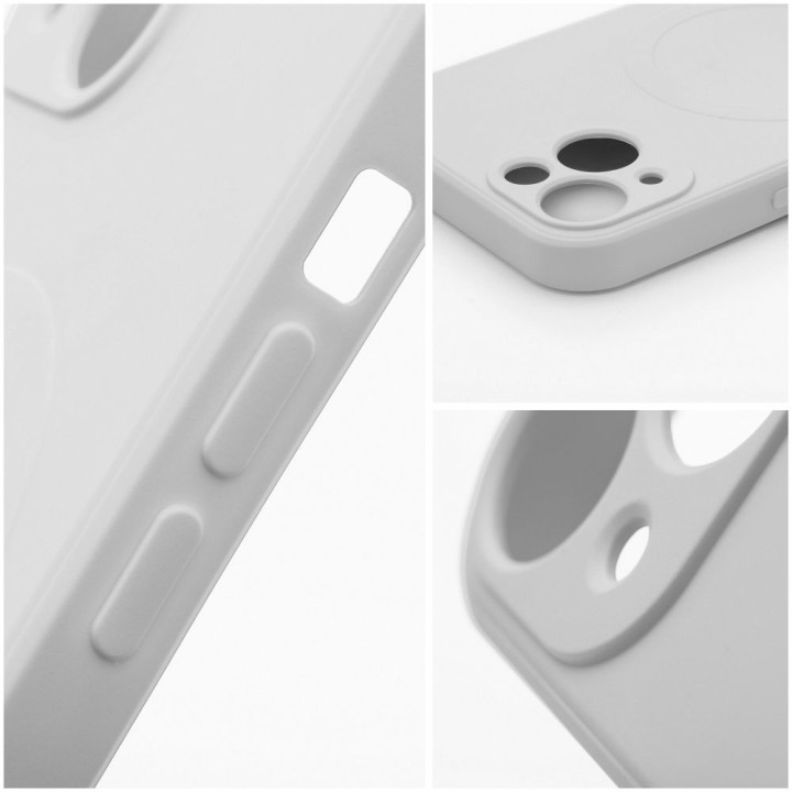 Case for Samsung A37 Silicone Mag Cover compatible with MagSafe (camera protection) titanium grey