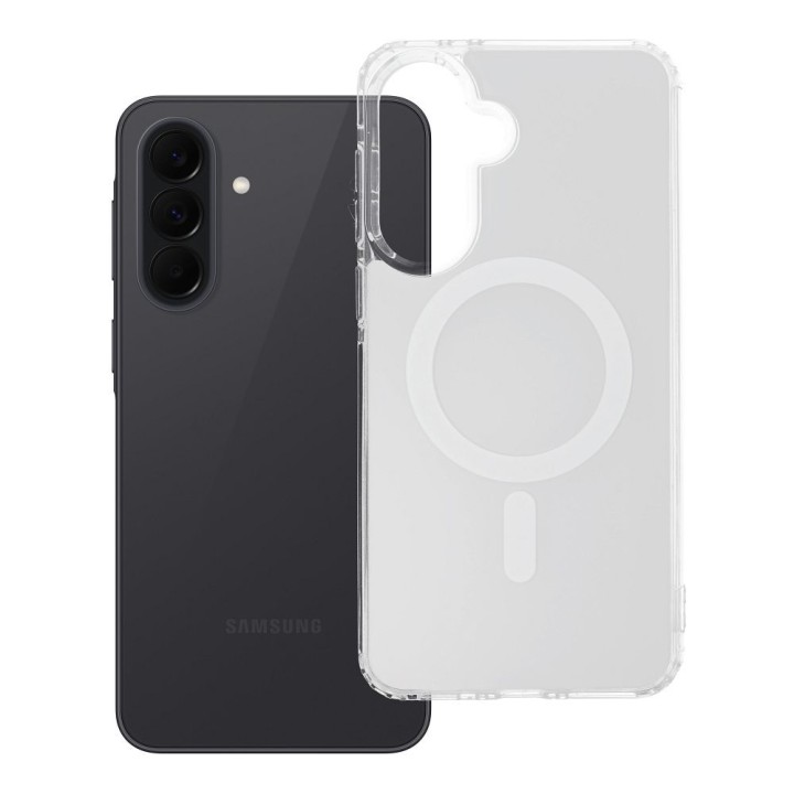 Case for Samsung A37 Clear Fusion Mag Cover compatible with MagSafe white