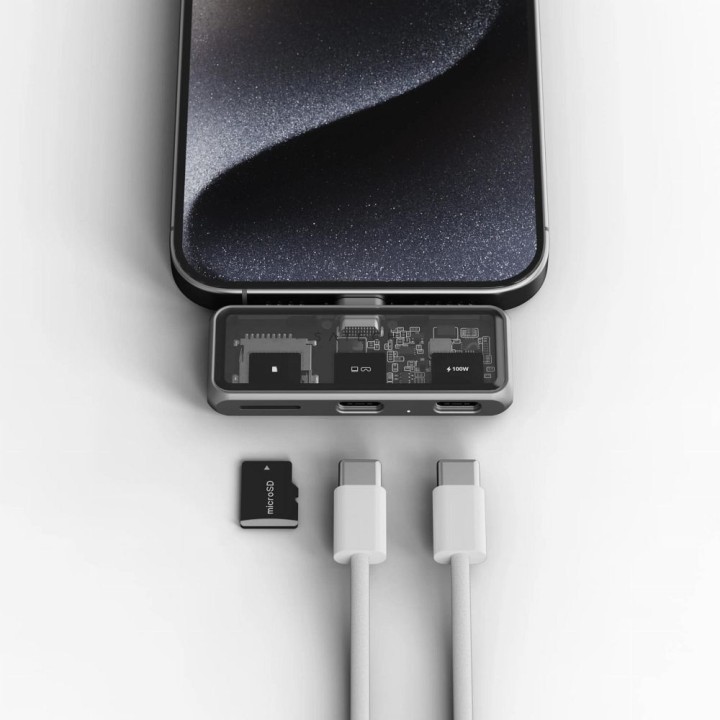 Адаптер HUB 3w1 USB C Satechi Mobile XR ST-HXRSDM сірий