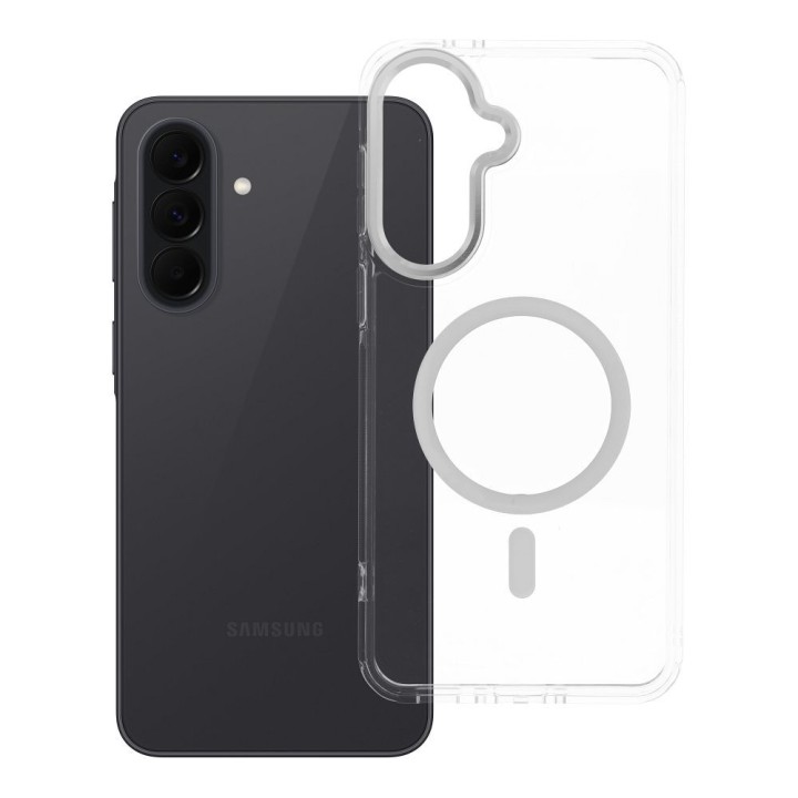 Чохол для Samsung A37 Frame Cleear Hybrid Mag Cover сумісний із MagSafe прозорий