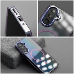 Case for Samsung A37 Frame Cleear Hybrid Mag Cover MagSafe compatible purple