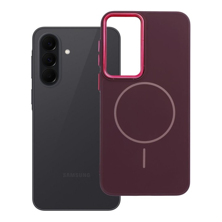 Чехол для Samsung A37 Frame Mag Cover совместимый с MagSafe фиолетовый