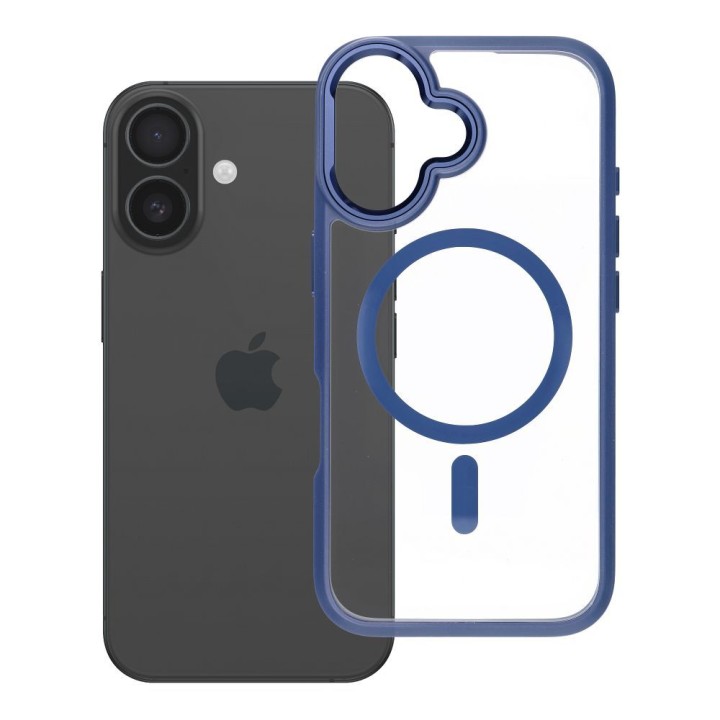 ROAR case MAG BUMPER compatible with Magsafe for IPHONE 16 blue