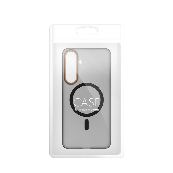 Чохол для Samsung A37 Go Orange сумісний з MagSafe чорний