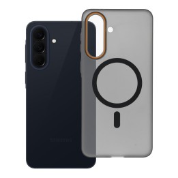 Чехол для Samsung A57 Go Orange совместимый с MagSafe черный
