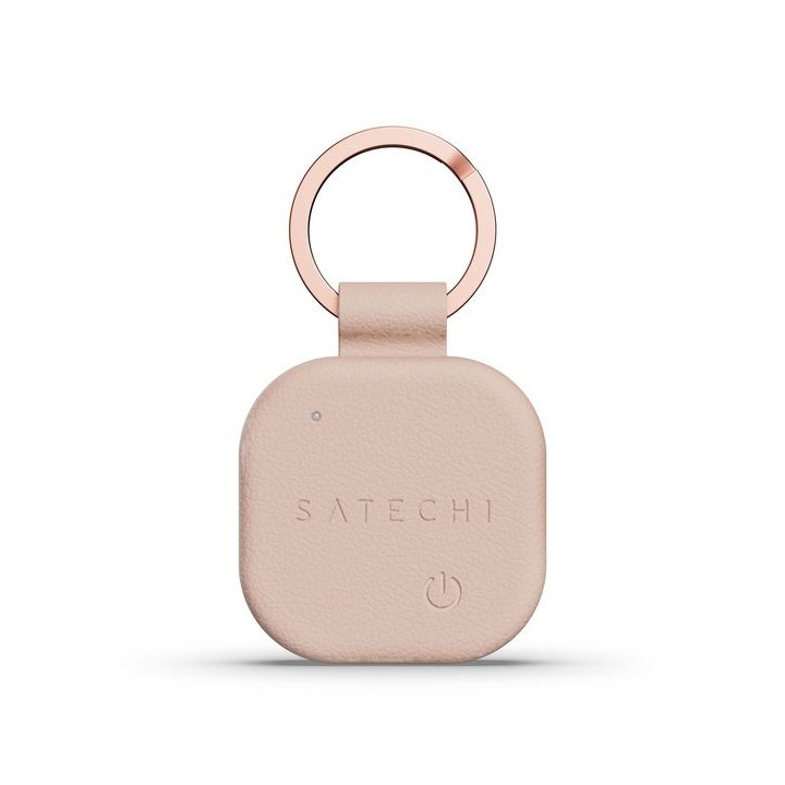 Tracker compatible with Apple Find My Satechi in vegan leather keychain form ST-LKCFR desert rose