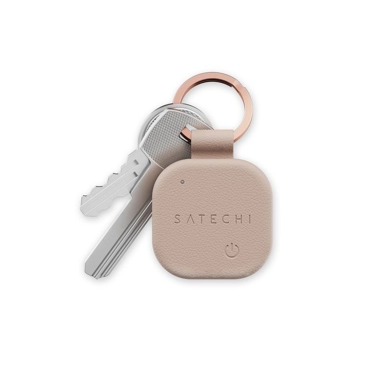 Трекер, совместимый с Apple Find My Satechi, в форме брелока из веганской кожи ST-LKCFR desert rose