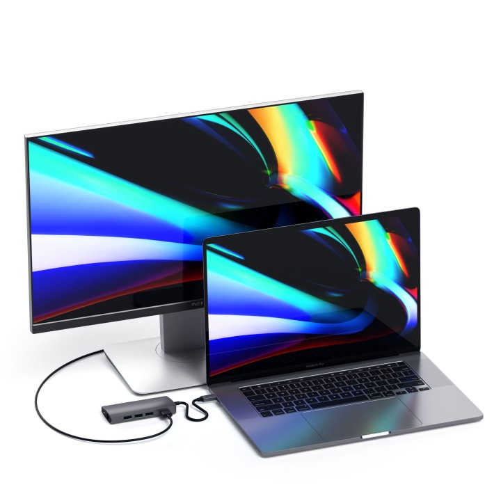 SATECHI адаптер HUB 7 в 1 тип C ST-TCMA2M серый