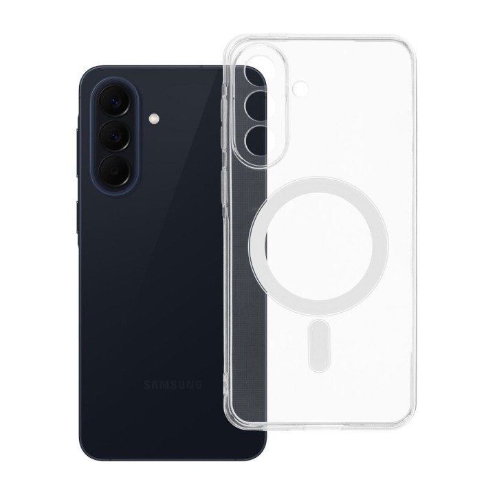 Case for Samsung A57 5G Clear Case 2 mm Mag Cover compatible with MagSafe (camera protection) transparent
