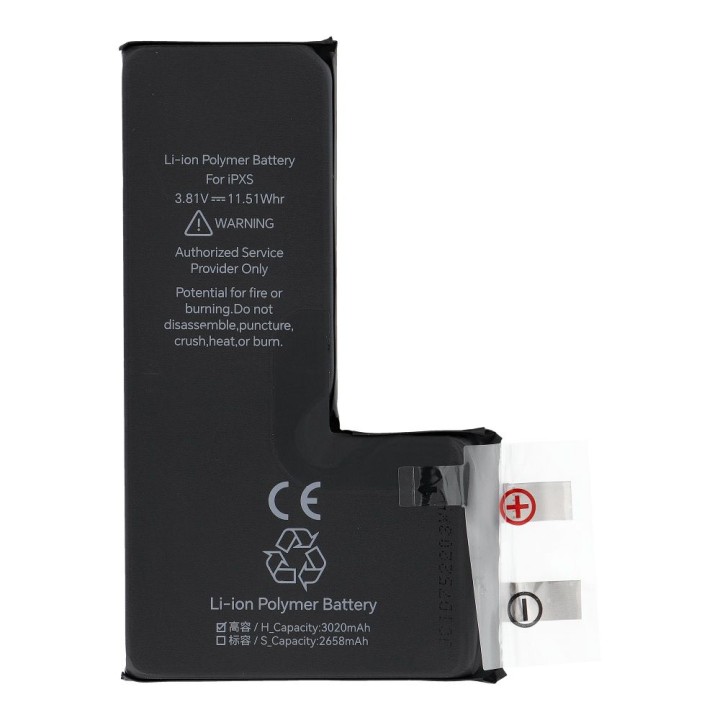 JCID Battery without BMS for iPhone Xs (increased capacity)