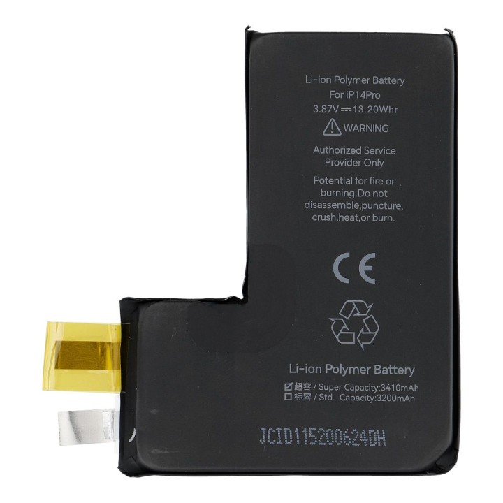 JCID Battery without BMS for iPhone 14 Pro (increased capacity)