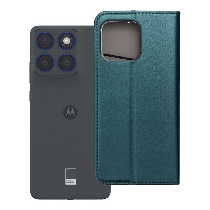 Чехол с клапаном для Motorola EDGE 70 Smart Magneto темно-зеленый