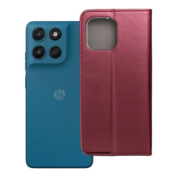 Flip case for Motorola G57 POWER Smart Magneto burgundy