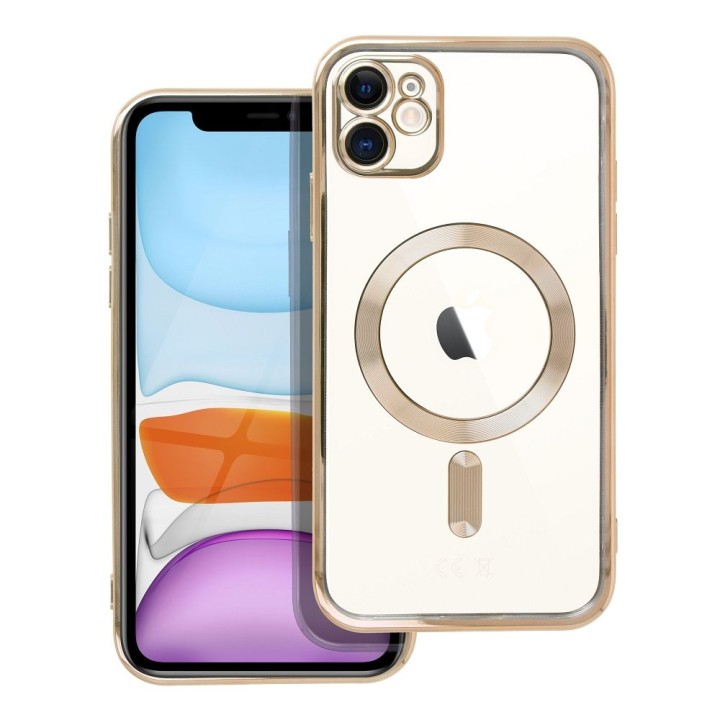 Case for iPhone 11 Electro Mag Cover compatible with MagSafe gold