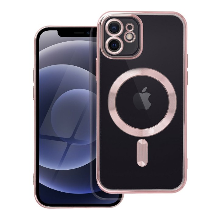 Case for iPhone 12 Electro Mag Cover compatible with MagSafe rose gold
