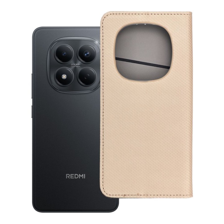 Чохол з клапаном для Xiaomi Redmi NOTE 15 5G Smart Case Book золотий