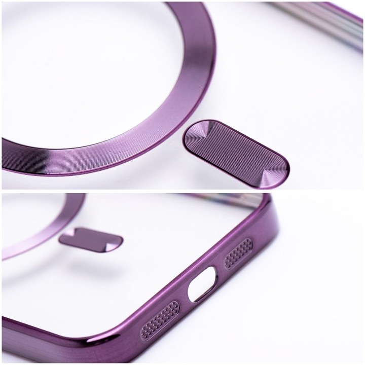 Case for iPhone 12 Electro Mag Cover MagSafe compatible purple