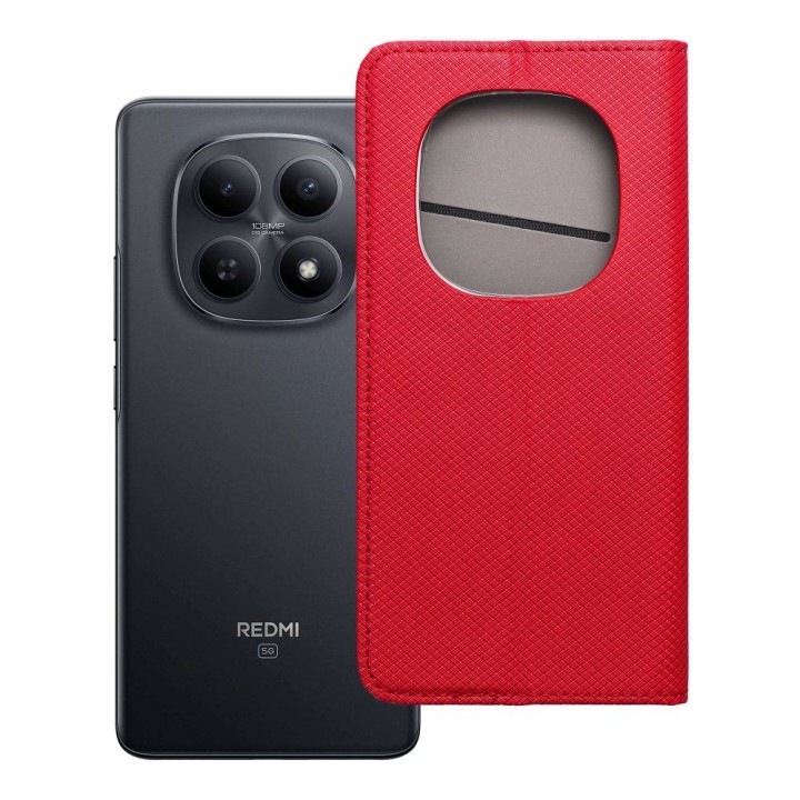Чехол с клапаном для Xiaomi Redmi NOTE 15 PRO PLUS 5G Smart Case Book красный
