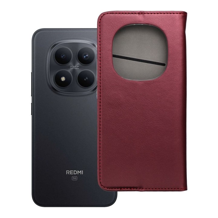Чохол з клапаном для Xiaomi Redmi NOTE 15 PRO PLUS 5G Smart Magneto бордовий