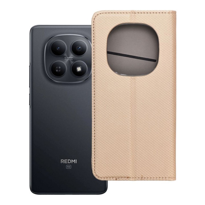 Чохол з клапаном для Xiaomi Redmi NOTE 15 PRO PLUS 5G Smart Case Book золотий