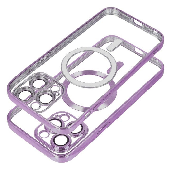 Case for iPhone 12 Electro Mag Cover MagSafe compatible purple