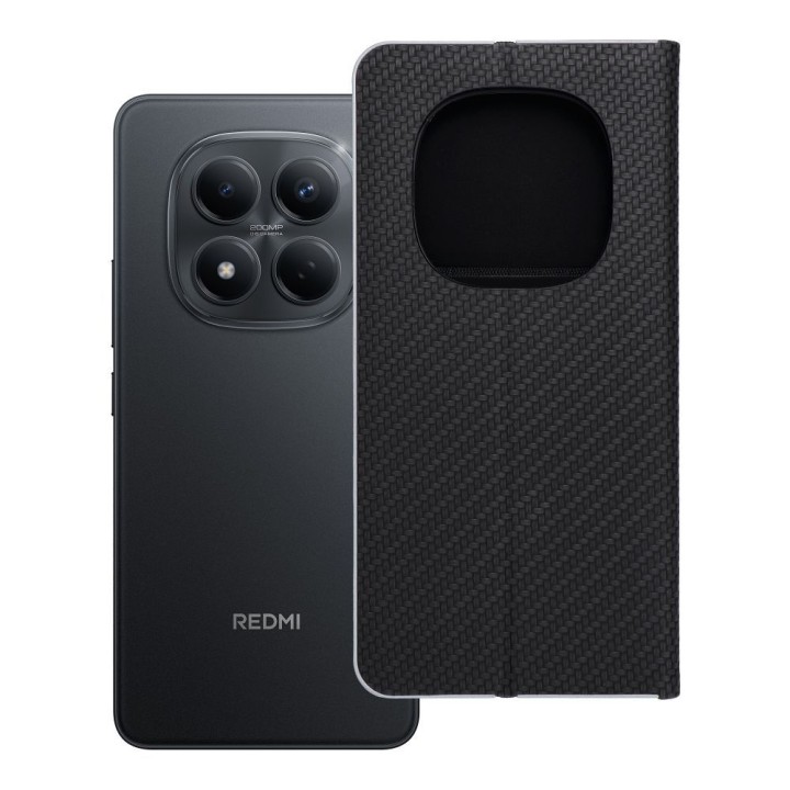 Чохол з клапаном для Xiaomi Redmi NOTE 15 PRO 5G Luna Book Carbon чорний