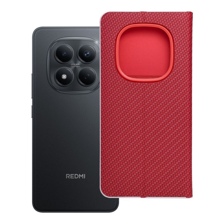 Flip case for Xiaomi Redmi NOTE 15 PRO 5G Luna Book Carbon red