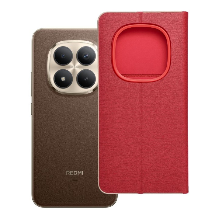 Чехол с клапаном для Xiaomi Redmi NOTE 15 PRO PLUS 5G Luna Book Gold красный