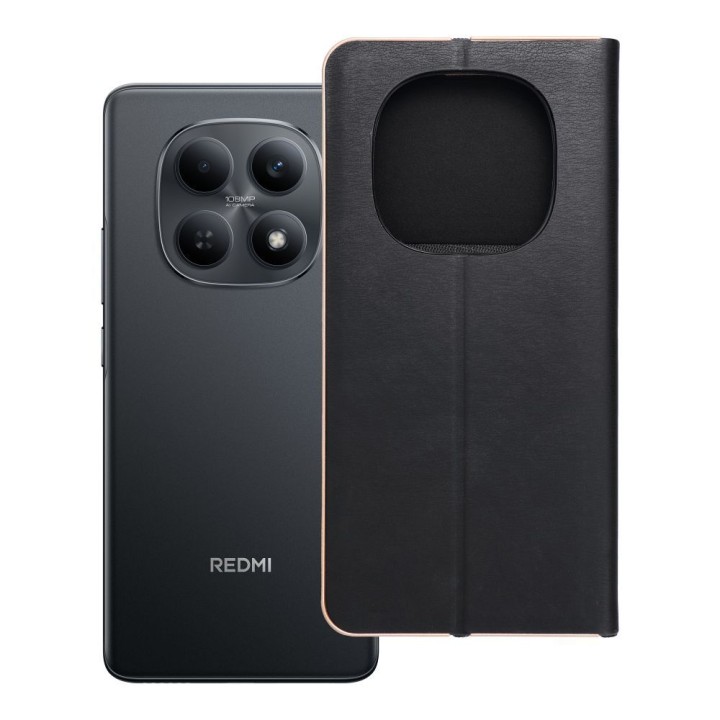 Чехол с клапаном для Xiaomi Redmi NOTE 15 5G Luna Book Gold черный