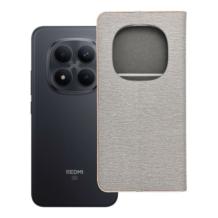 Чехол LUNA Book Gold для XIAOMI Redmi Note 15 PRO PLUS 5G серебристый