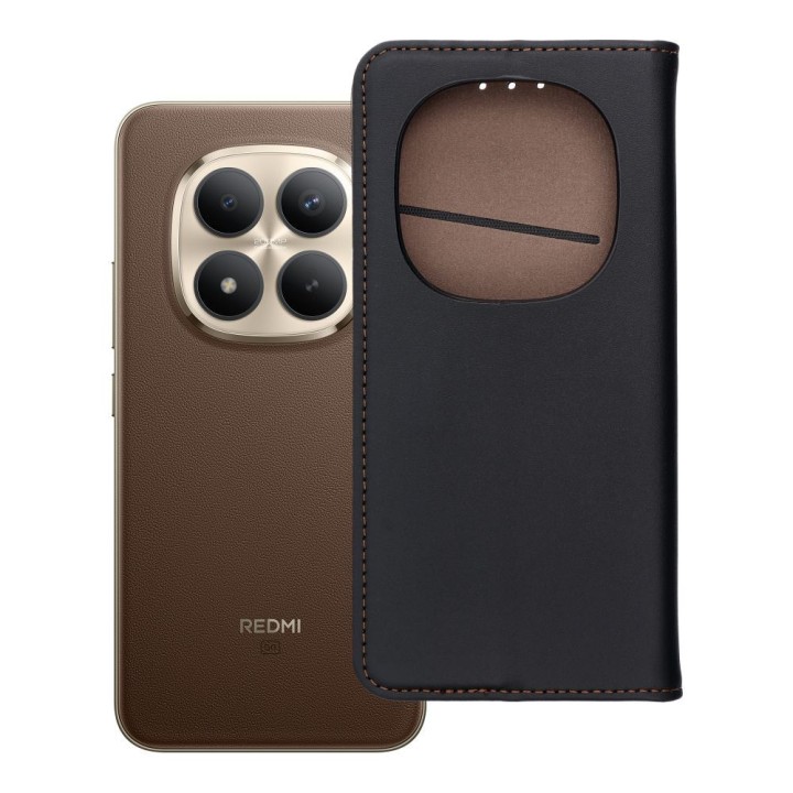 Чехол с клапаном для Xiaomi Redmi NOTE 15 PRO PLUS 5G Smart Pro Book кожаный черный