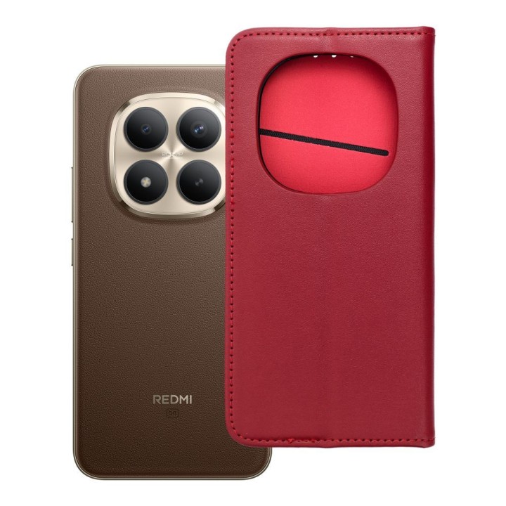 Чохол з клапаном для Xiaomi Redmi NOTE 15 PRO PLUS 5G Smart PRO Book шкіряний бордовий