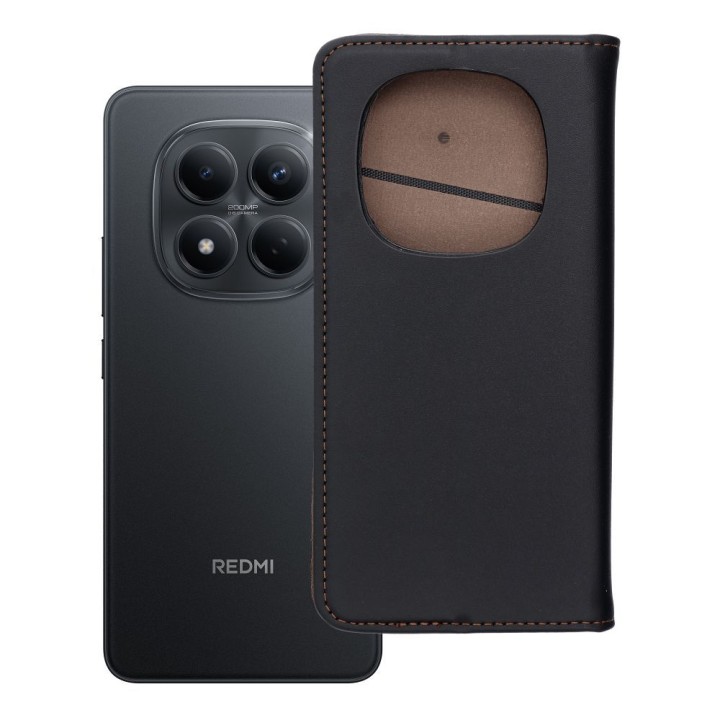 Чехол с клапаном для Xiaomi Redmi NOTE 15 5G Smart Pro Book кожаный черный