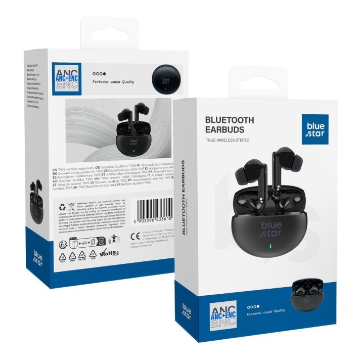 Wireless in-ear headphones Blue Star Zen ANC + ENC TX5 TWS black