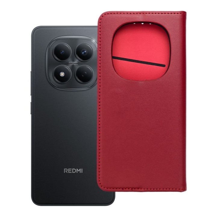Etui z klapką na Xiaomi Redmi NOTE 15 PRO 5G Smart Pro Book skórzane bordowe