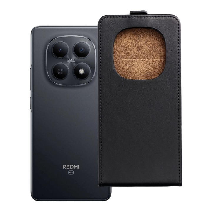 Etui z klapką pionowe na Xiaomi Redmi NOTE 15 PRO 5G Slim Flexi Fresh czarne