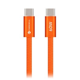 USB-C to USB-C cable Forcell F-Energy QC4.0 PD 3A 60W Cafule Color 1,2 m ACYH23 orange