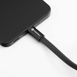 USB-C to USB-C cable Forcell F-Energy QC4.0 PD 5A 100W Cafule Flat 1,2 m CCFN23 black