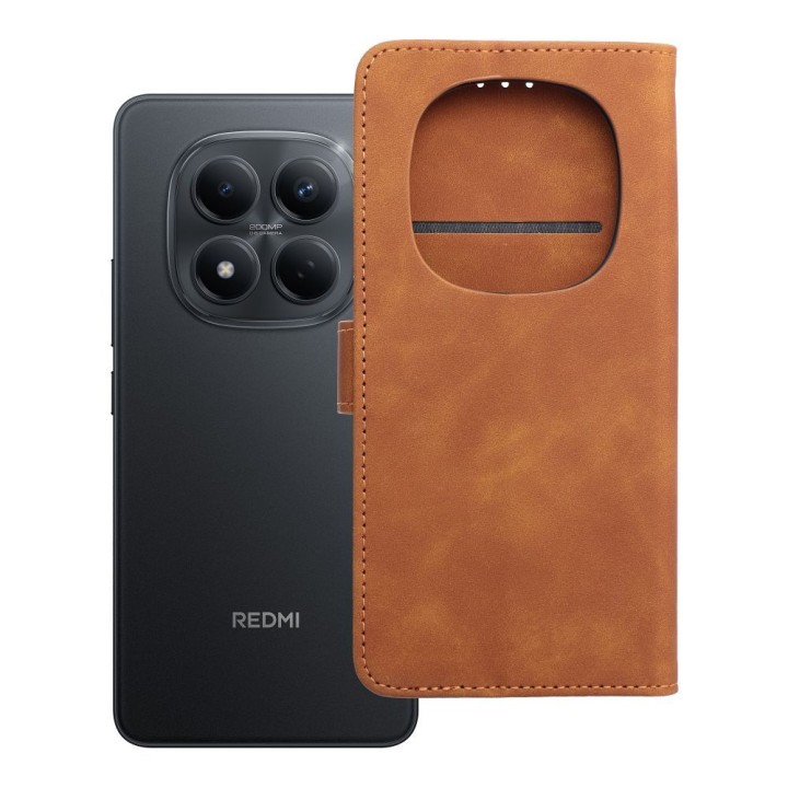 Чехол с клапаном для Xiaomi Redmi NOTE 15 PRO 5G Tender Book коричневый