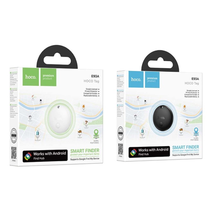 Трекер сумісний з Google Find My Device Hoco E93A чорний