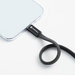 Кабель USB-C – USB-C Forcell F-Energy QC4.0 PD 3A 60W Cafule Flat 1,2 m CCFN23 чорний